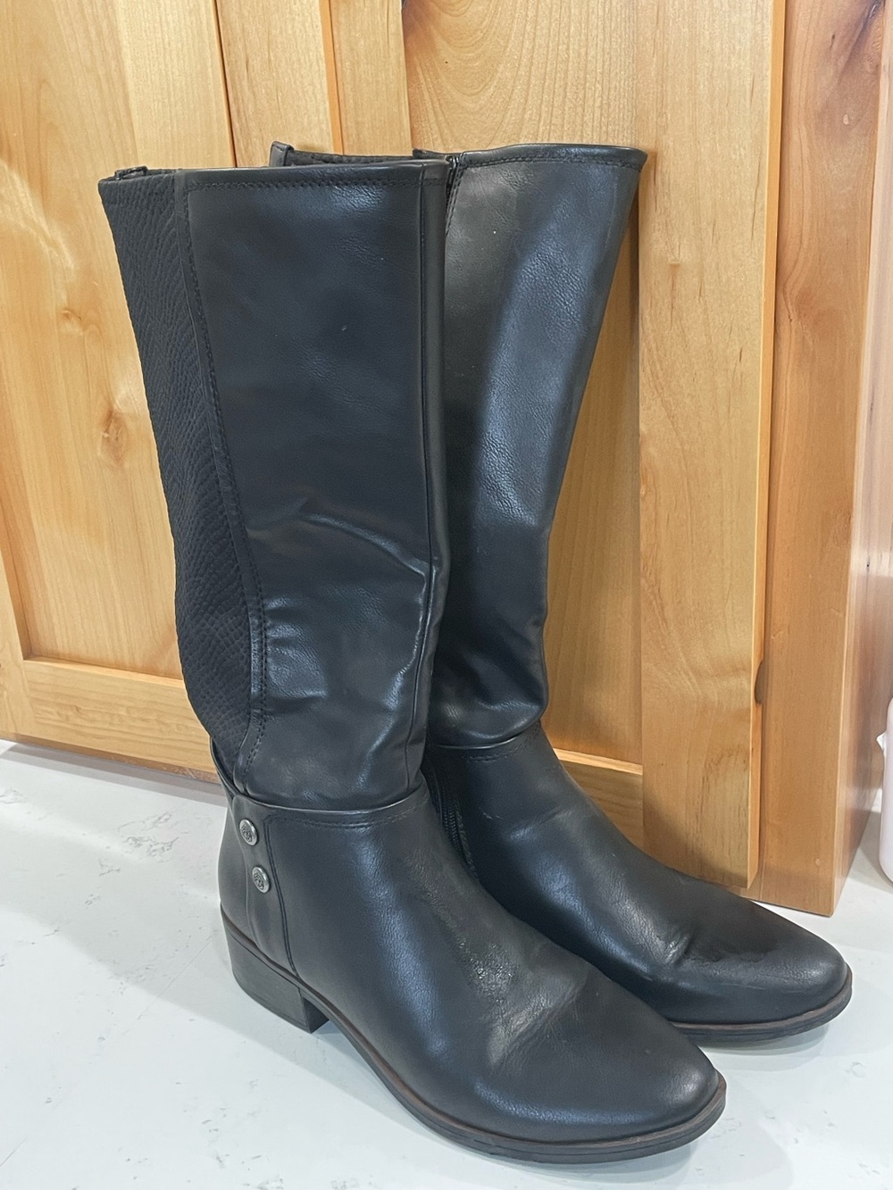 Classic Black Leather Women’s Tall Boots